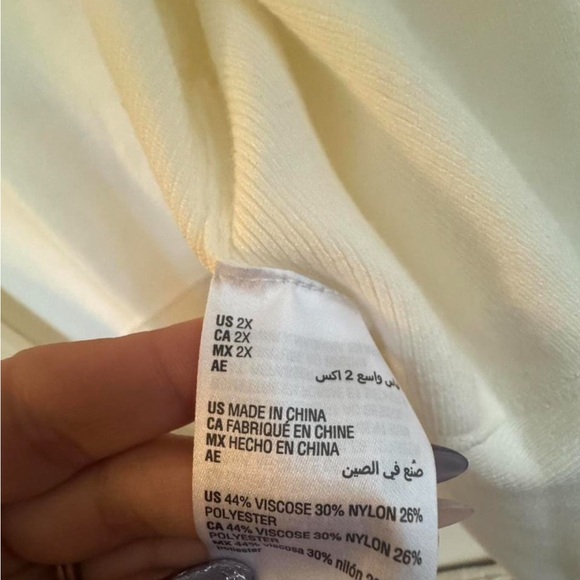 Alfani Women's Cream/ white Cardigan Sweater plus size 2x NWT - Picture 5 of 8